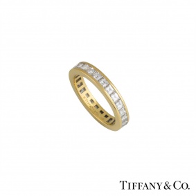 Tiffany & Co 18k Yellow Gold Full Eternity Diamond Ring 1.56ct